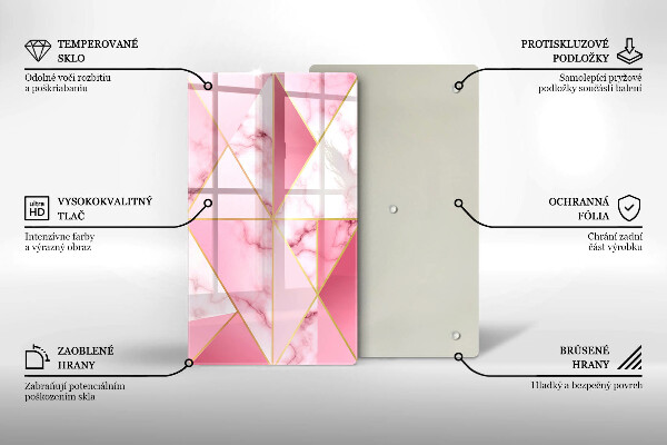 Sklo za sporák Geometrický mramor