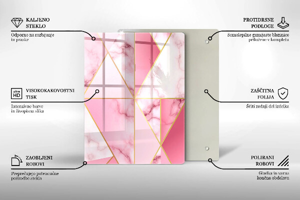 Sklo za sporák Geometrický mramor