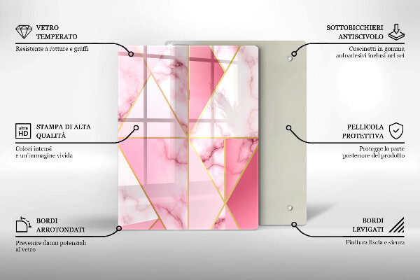 Sklo za sporák Geometrický mramor