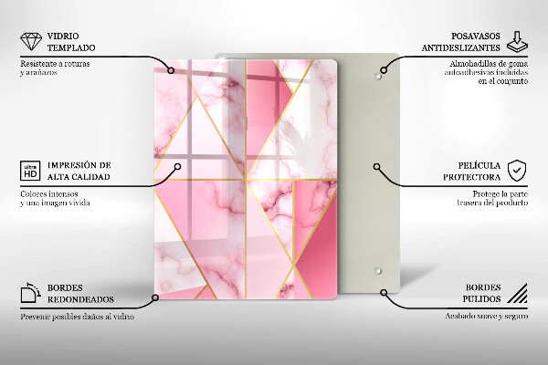 Sklo za sporák Geometrický mramor