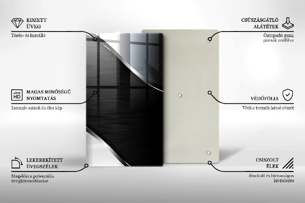 Sklo za sporák Kovová abstrakce