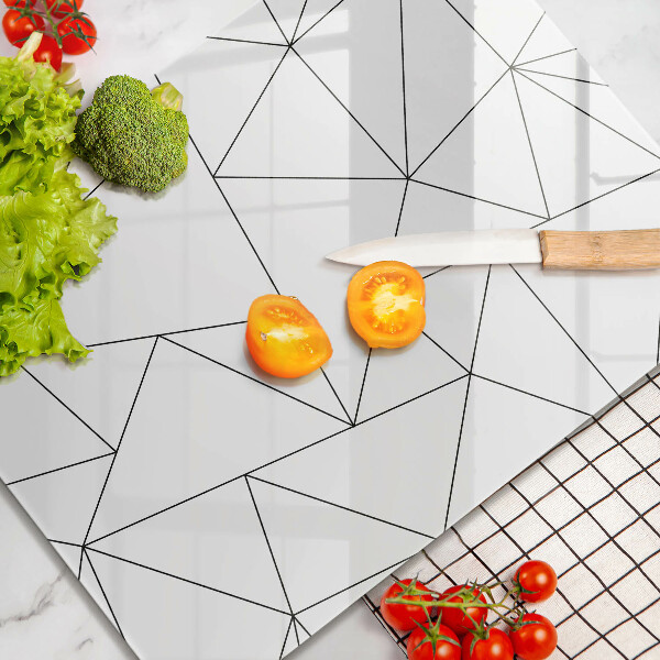 Kryt na varnou desku Bílé trojúhelníky