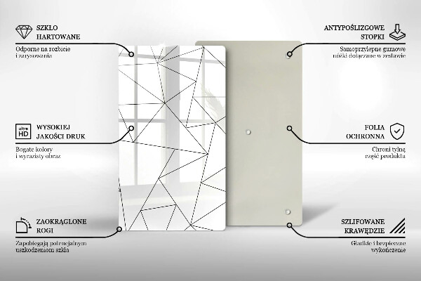 Kryt na varnou desku Bílé trojúhelníky