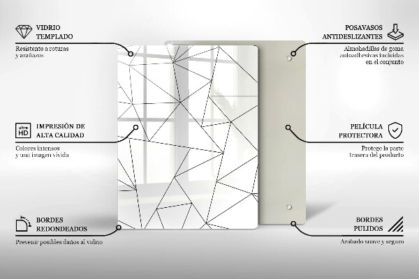 Kryt na varnou desku Bílé trojúhelníky