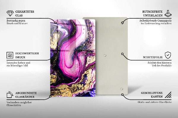 Kryt na varnou desku Abstraktní design zlaté