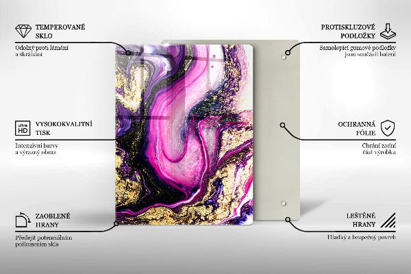 Kryt na varnou desku Abstraktní design zlaté