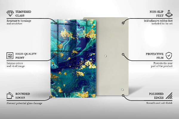 Kryt na varnou desku Abstrakce se zlatem