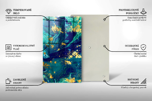 Kryt na varnou desku Abstrakce se zlatem