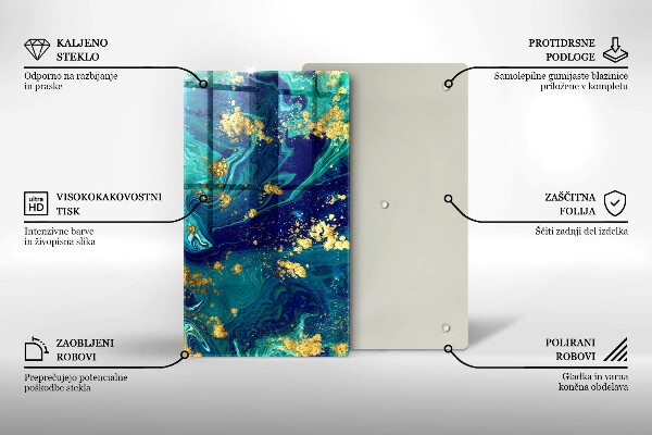 Kryt na varnou desku Abstrakce se zlatem