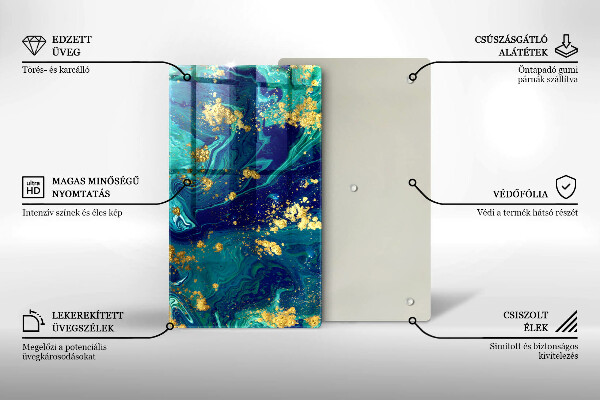 Kryt na varnou desku Abstrakce se zlatem