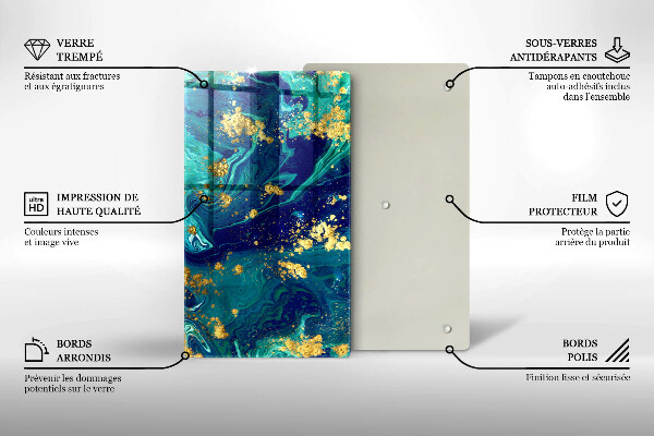 Kryt na varnou desku Abstrakce se zlatem