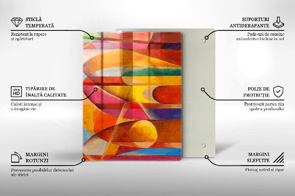 Kryt na varnou desku Barevná abstrakce