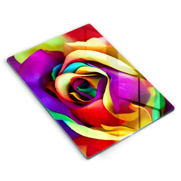 Kryt na varnou desku Barevné okvětní lístky růží