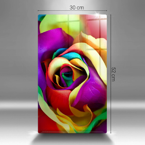 Kryt na varnou desku Barevné okvětní lístky růží