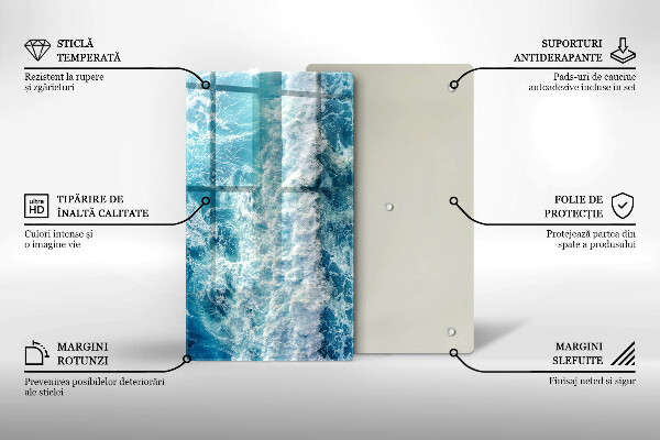 Kryt na varnou desku Vlny mořské vody