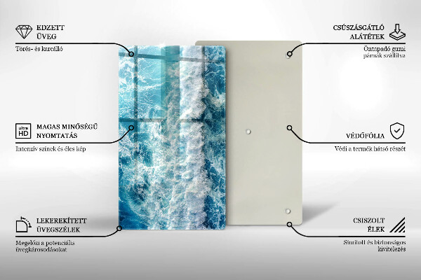 Kryt na varnou desku Vlny mořské vody