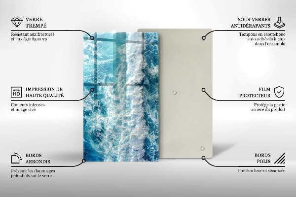 Kryt na varnou desku Vlny mořské vody