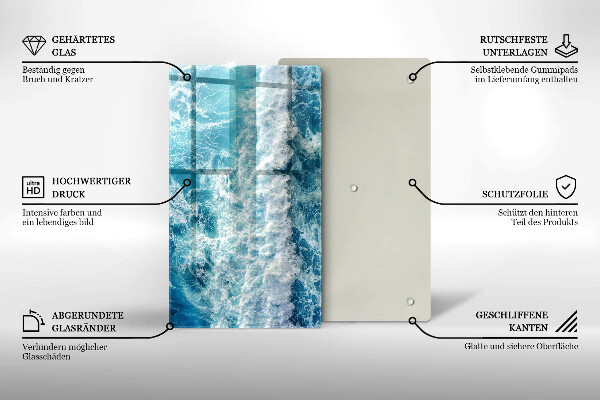 Kryt na varnou desku Vlny mořské vody