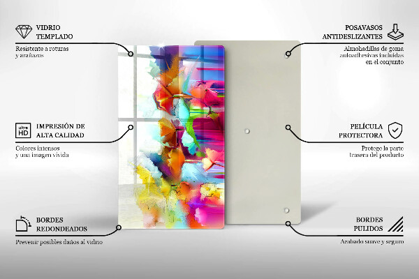 Kryt na varnou desku Malované květiny