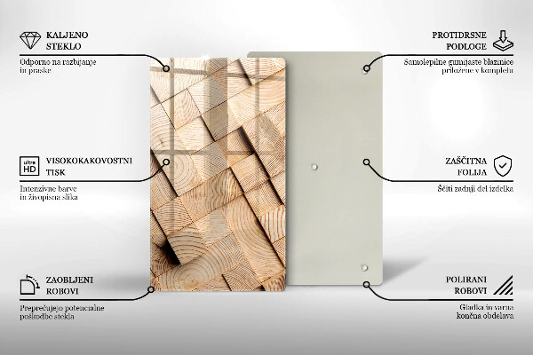 Kryt na varnou desku Dřevěné čtverce