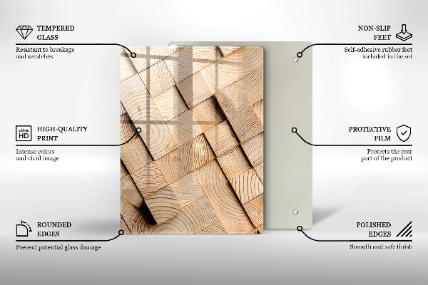 Kryt na varnou desku Dřevěné čtverce