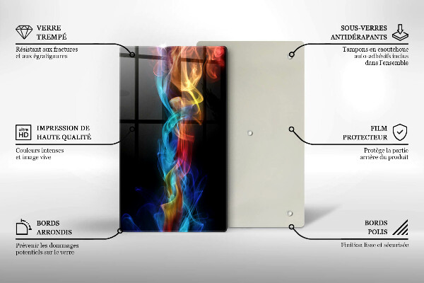 Sklo za sporák Barevný kouř