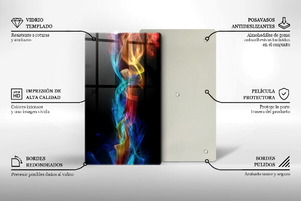 Sklo za sporák Barevný kouř