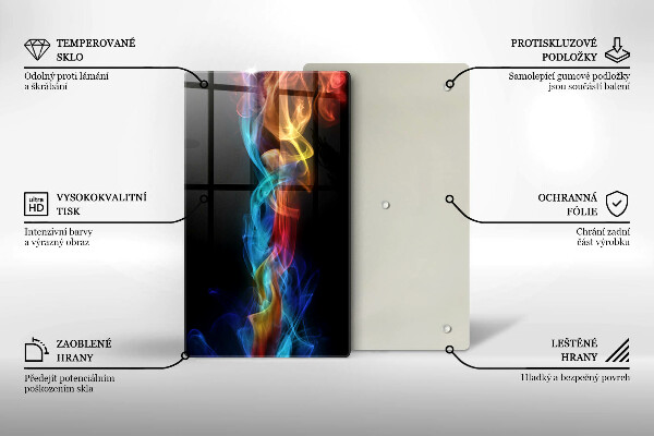 Sklo za sporák Barevný kouř