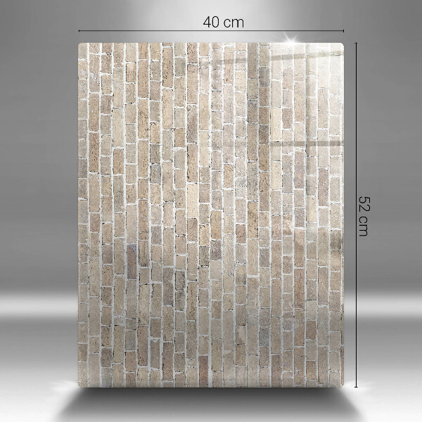 Kryt na varnou desku Světlá cihlová zeď