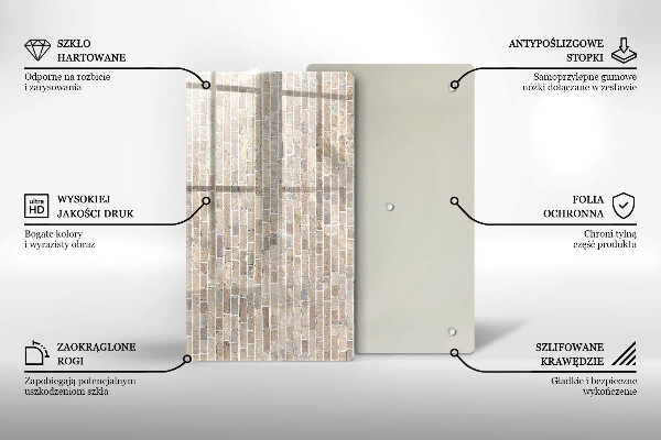 Kryt na varnou desku Světlá cihlová zeď