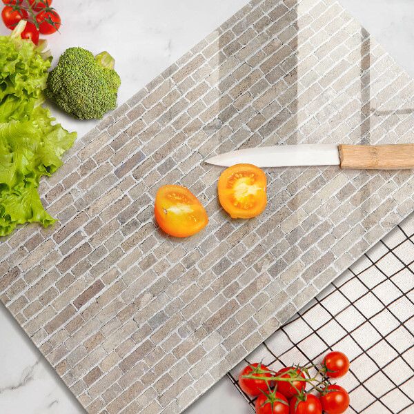 Kryt na varnou desku Světlá cihlová zeď