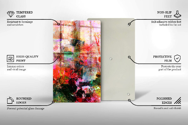 Sklo za sporák Malování abstrakce