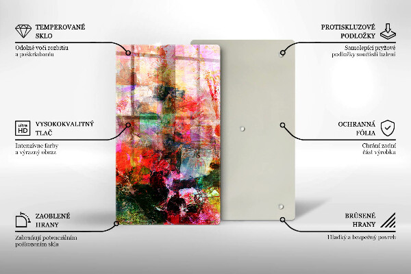 Sklo za sporák Malování abstrakce