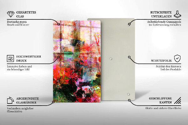 Sklo za sporák Malování abstrakce