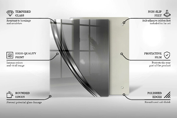 Kryt na varnou desku Kovová abstrakce