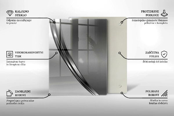 Kryt na varnou desku Kovová abstrakce