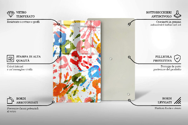 Kryt na varnou desku Stopy dětských rukou