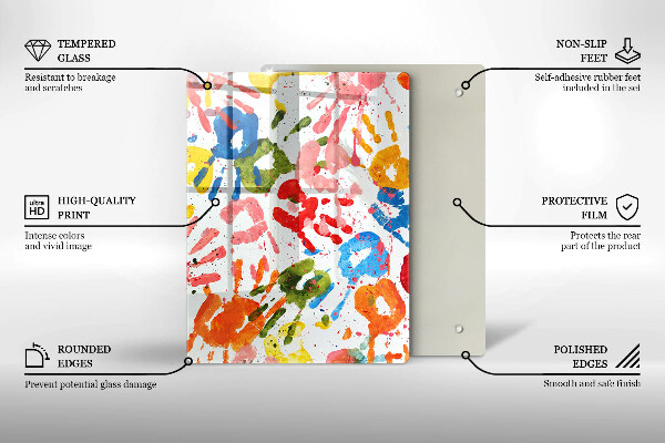 Kryt na varnou desku Stopy dětských rukou