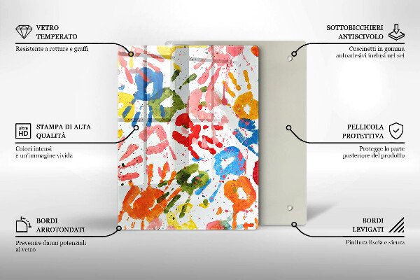 Kryt na varnou desku Stopy dětských rukou