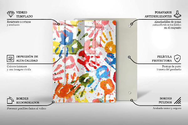 Kryt na varnou desku Stopy dětských rukou