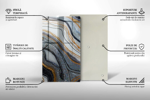 Kryt na varnou desku Skála se zlatem