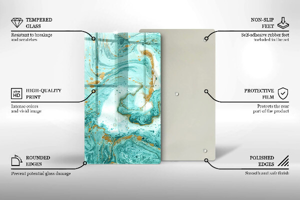 Kryt na varnou desku Modrá abstrakce