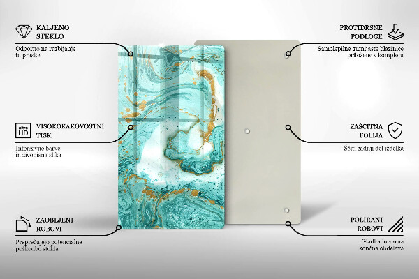 Kryt na varnou desku Modrá abstrakce