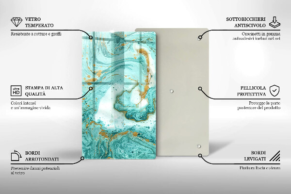 Kryt na varnou desku Modrá abstrakce