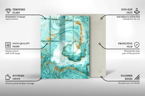 Kryt na varnou desku Modrá abstrakce
