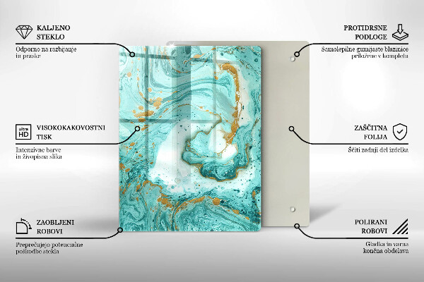 Kryt na varnou desku Modrá abstrakce
