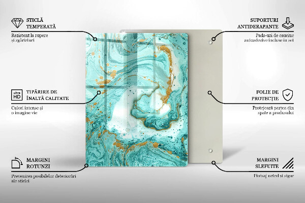 Kryt na varnou desku Modrá abstrakce