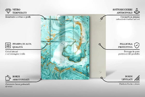 Kryt na varnou desku Modrá abstrakce