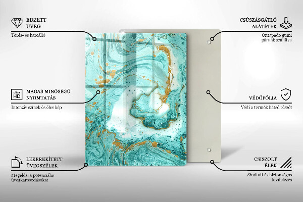 Kryt na varnou desku Modrá abstrakce
