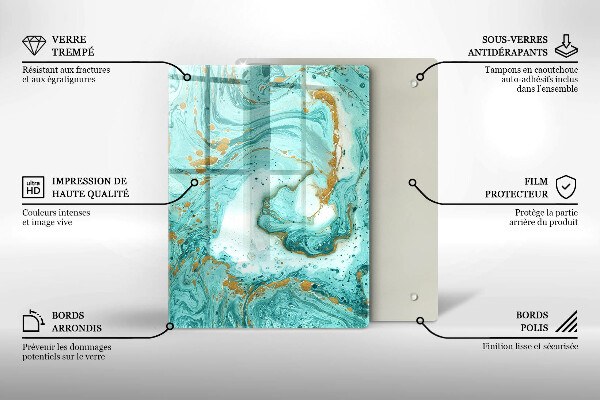 Kryt na varnou desku Modrá abstrakce